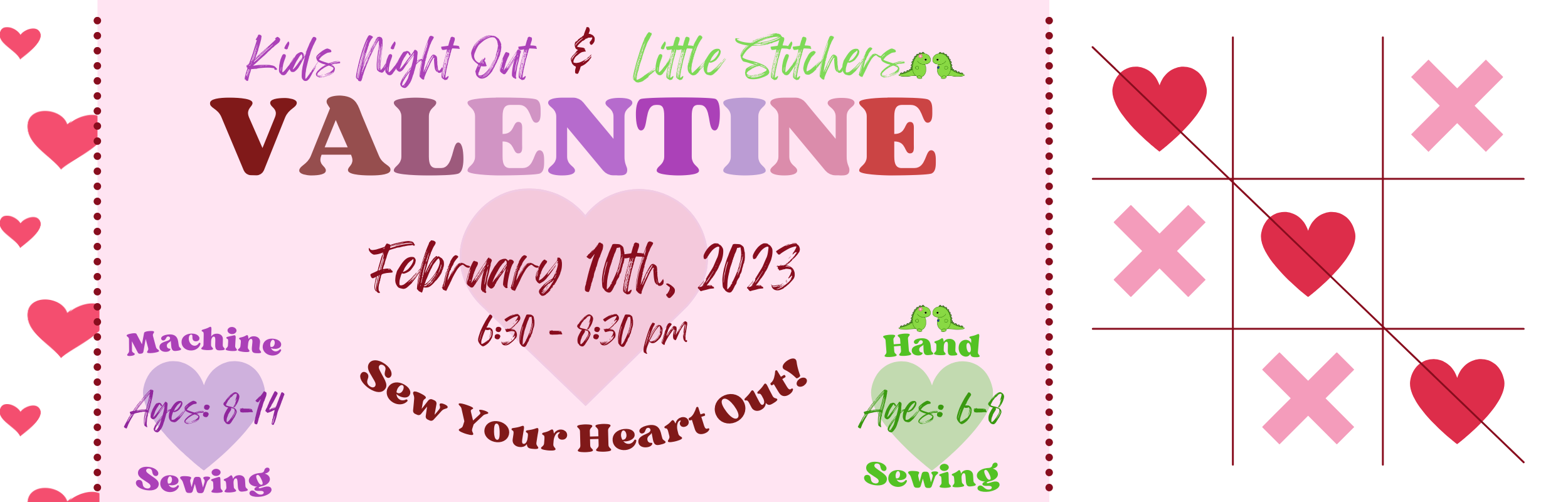 Learn to sew one Valentine-themed pillow, plushie, scrunchie & more!