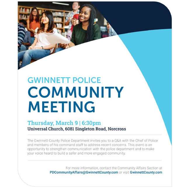 Gwinnett Police Community Meeting