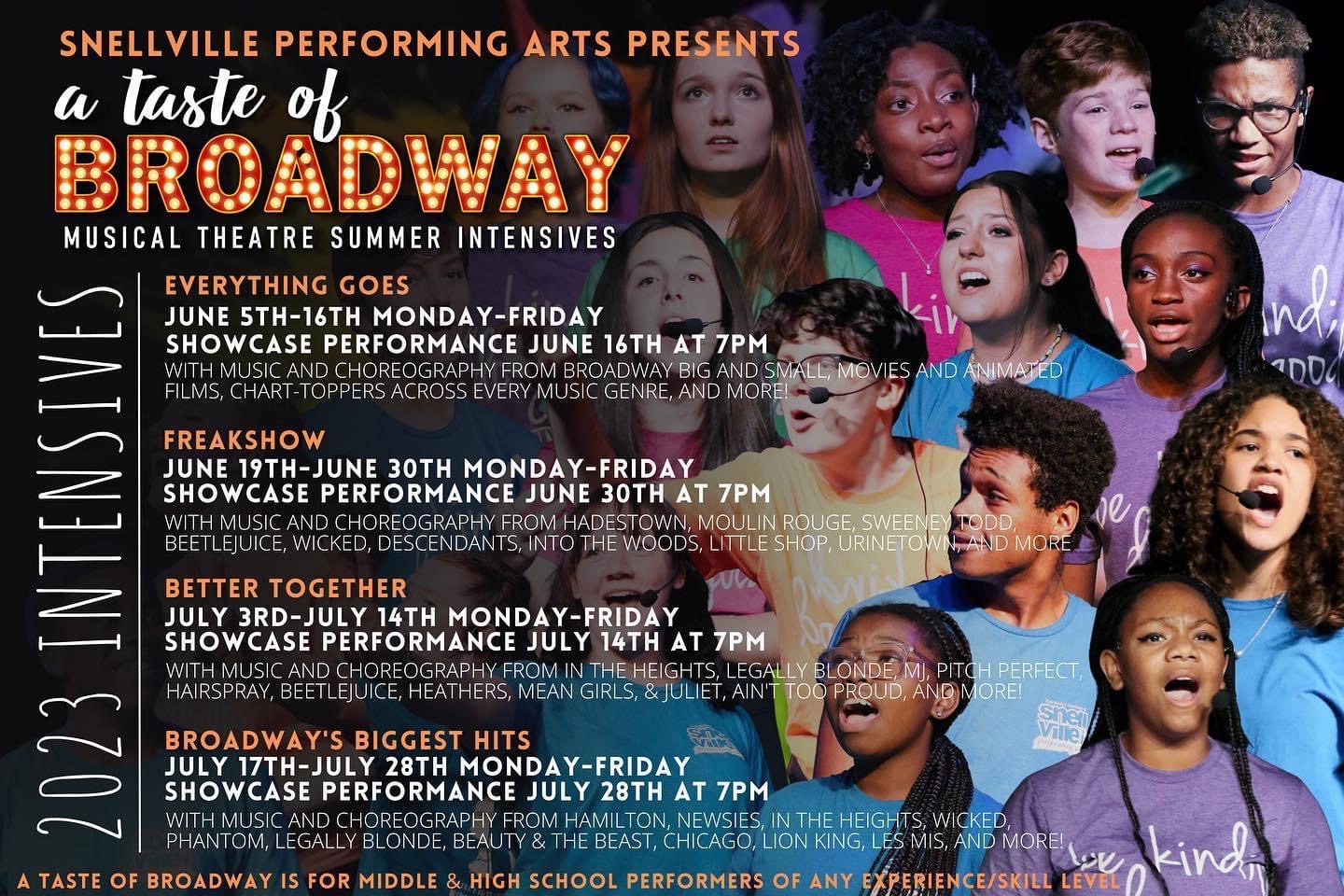 Snellville Performing Arts Presents: A Taste of Broadway