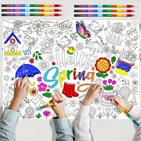 spring coloring page 1