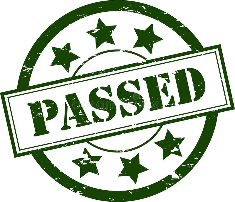 you have passed!
